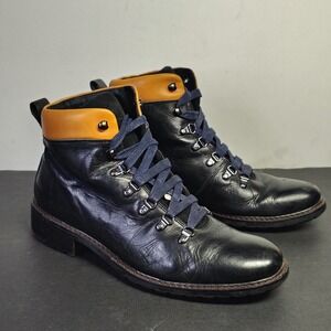 Gordon Rush Chester Boots Mens Size 10.5 Black Leather Lace Up Ankle Boot 101541